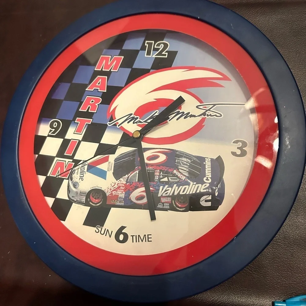 Mark martin nascar wall clock